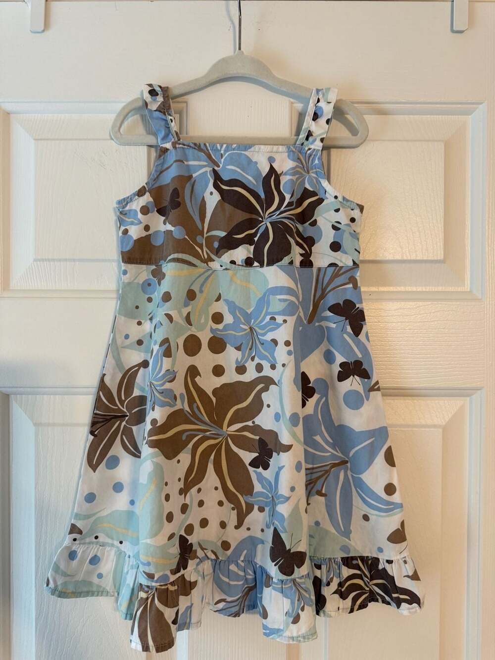Hanna Andersson Girl's Floral Butterfly Bow Flare Dress - Cotton